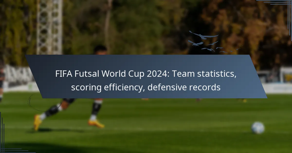 FIFA Futsal World Cup 2024: Team statistics, scoring efficiency, defensive records