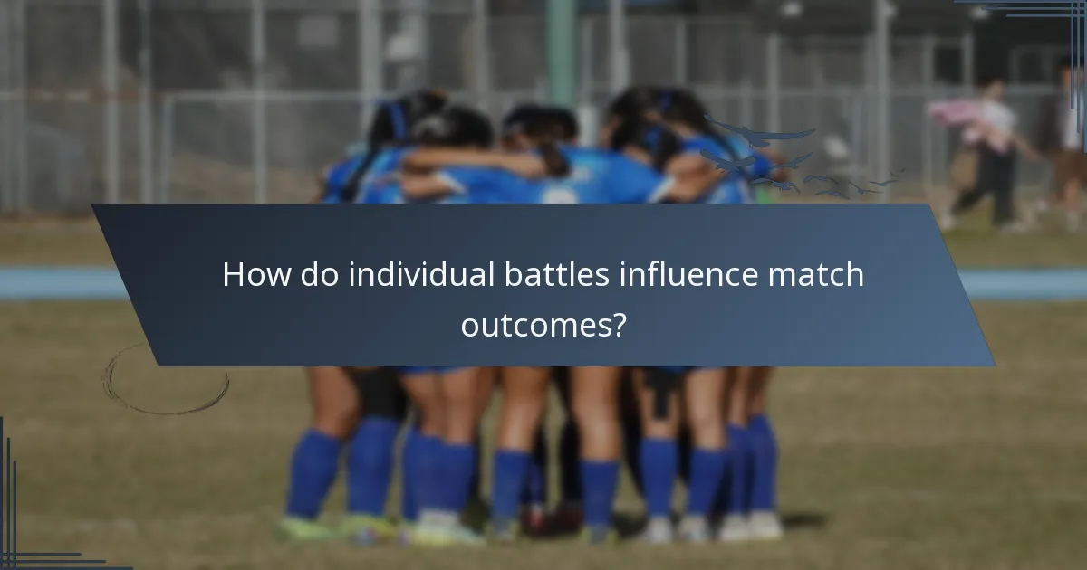 How do individual battles influence match outcomes?