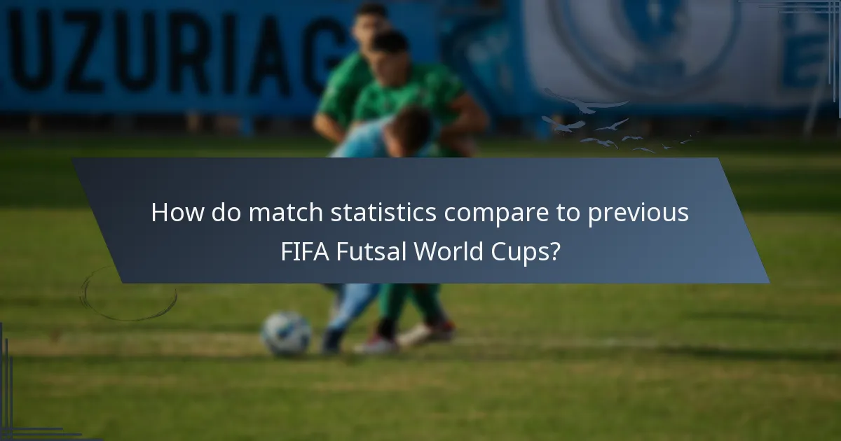 How do match statistics compare to previous FIFA Futsal World Cups?
