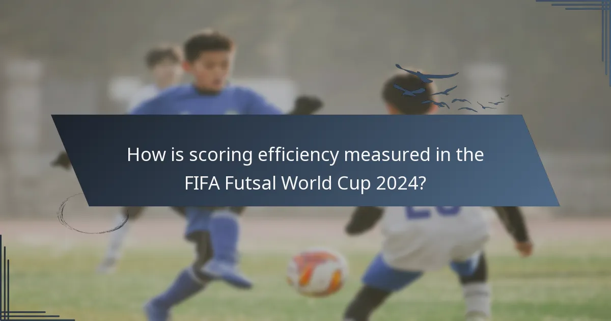How is scoring efficiency measured in the FIFA Futsal World Cup 2024?